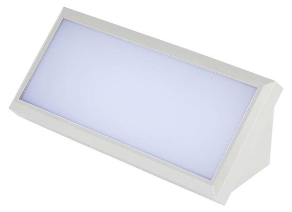 V-TAC Landscape 12W kültéri fali LED lámpa természetes fehér, fehér házzal, 100 Lm/W - SKU 6814