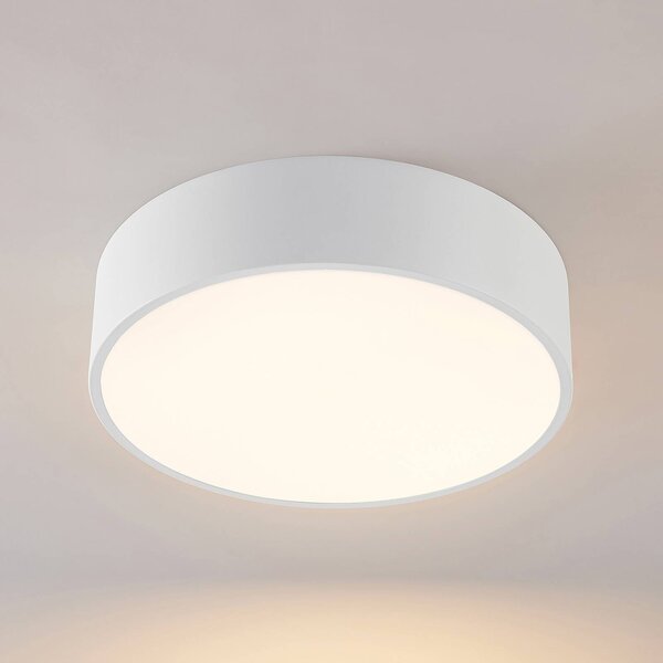Arcchio LED mennyezeti lámpa Noabelle, Ø 40 cm, fehér, fém, dimmelhető, Fehér / opál, Konyha, fém, Modern