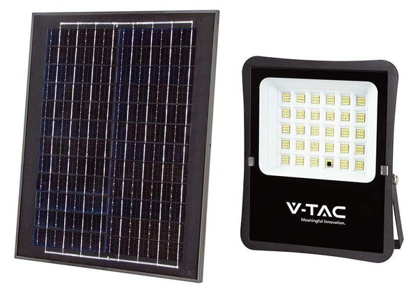 V-TAC napelemes LED reflektor 20W hideg fehér, 2400 Lumen - SKU 6970