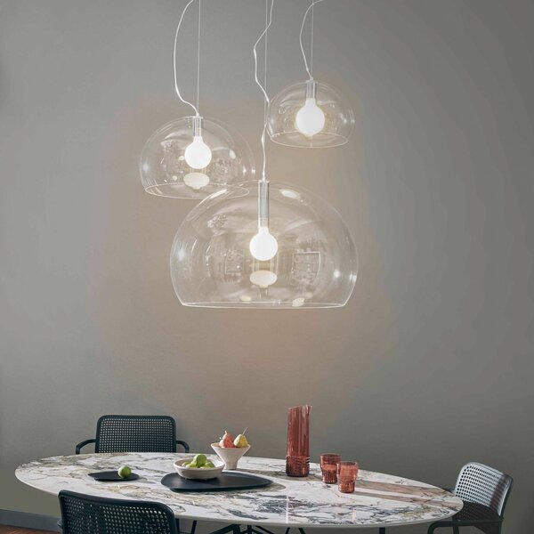 Kartell FL/Y - LED függő lámpa, átlátszó, dimmelhető, Tiszta / átlátszó, Nappali / Étkező, Műanyag, Dizájn