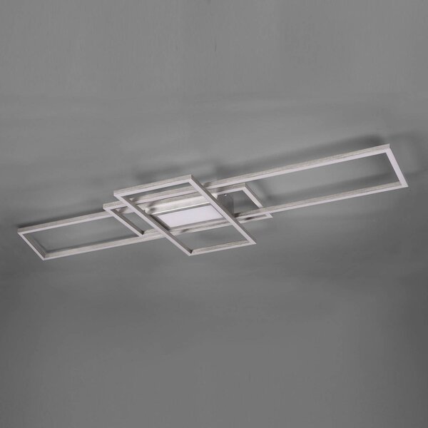 Trio Lighting Irvine LED lámpa 3 000-6 500 K, nikkel matt, dimmelhető, Alu / szürke / cink, Nappali / Étkező, fém, Modern