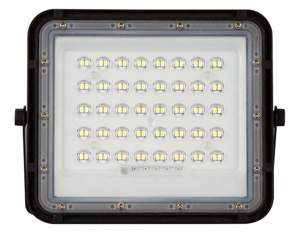 V-TAC 6000mAh napelemes LED reflektor 10W hideg fehér, 800 Lumen, fekete házzal - SKU 7823