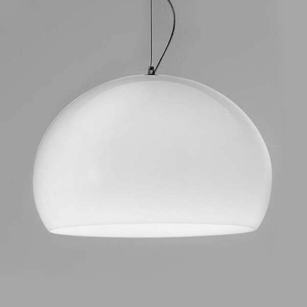 Kartell FL/Y – LED függő lámpa, fényes fehér, dimmelhető, Fehér / opál, Nappali / Étkező, Műanyag, Dizájn