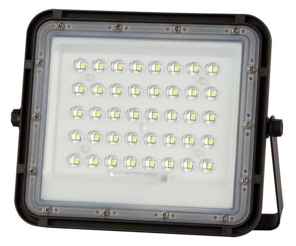 V-TAC 6000mAh napelemes LED reflektor 10W hideg fehér, 800 Lumen, fekete házzal - SKU 7823