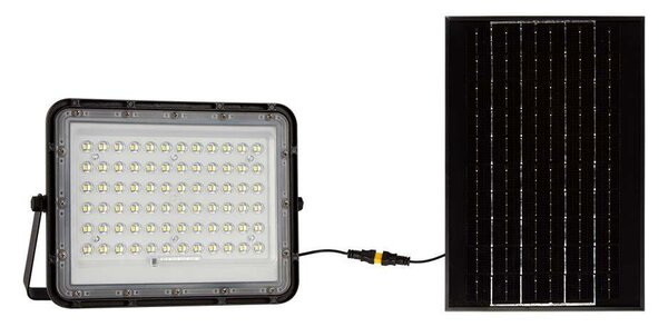 V-TAC 12000mAh napelemes LED reflektor 15W hideg fehér, 1200 Lumen, fekete házzal - SKU 7825