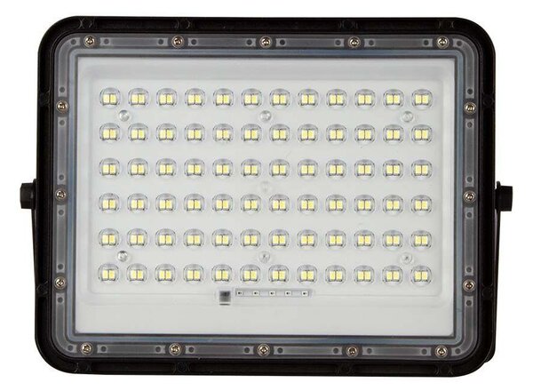 V-TAC 12000mAh napelemes LED reflektor 15W hideg fehér, 1200 Lumen, fekete házzal - SKU 7825