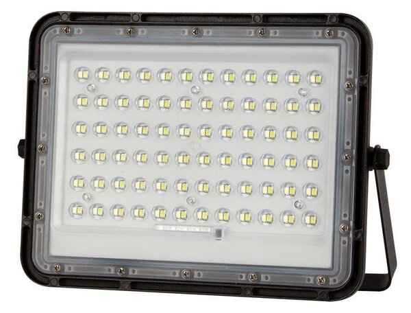 V-TAC 12000mAh napelemes LED reflektor 15W hideg fehér, 1200 Lumen, fekete házzal - SKU 7825