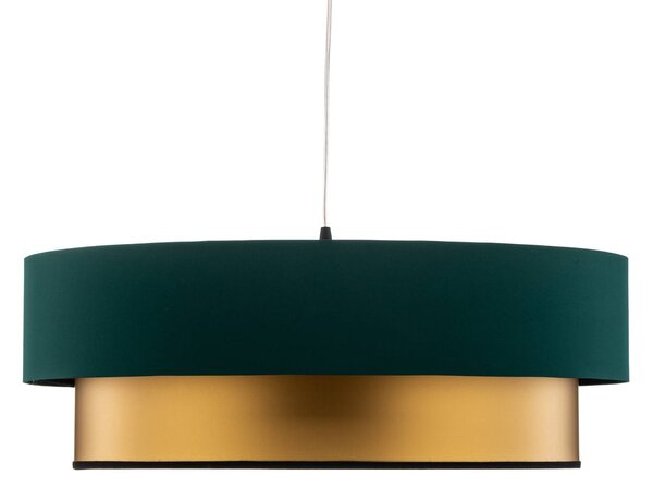 Maco Design Dorina függőlámpa, zöld/arany Ø 60cm, dimmelhető, Zöld, Nappali / Étkező, Műanyag, Modern