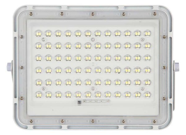 V-TAC 12000mAh napelemes LED reflektor 15W természetes fehér, 1200 Lumen, fehér házzal - SKU 7844