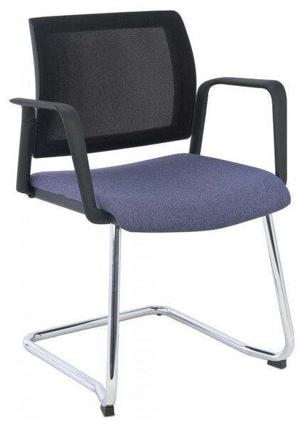 GRO-Set V Net Arm modern szánkótalpas tárgyalószék karfákkal