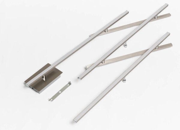 Trio Lighting Indira forgatható LED mennyezeti lámpa, fényerőszabályozóval, nikkel, dimmelhető, Alu / szürke / cink, Nappali / Étkező, fém, Modern