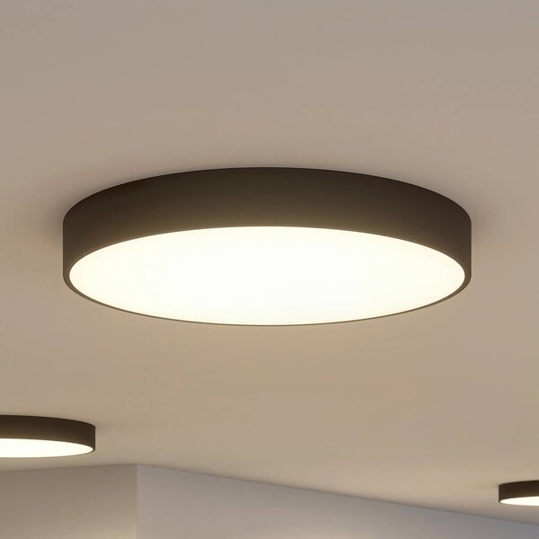 Arcchio LED mennyezeti lámpa Noabelle, Ø 80 cm, fekete, fém, dimmelhető, Fekete, Konyha, fém, Modern