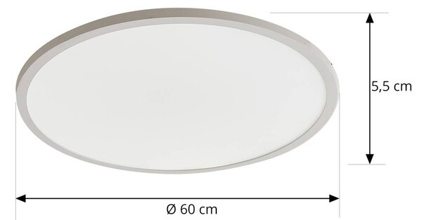 Arcchio LED mennyezeti lámpa Brenda, Ø 60 cm, CCT, távvezérléssel, dimmelhető, Fehér / opál, Nappali / Étkező, Modern