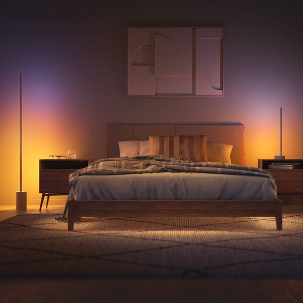 Philips Hue Gradient Signe Oak LED állólámpa, dimmelhető, Világos fa, Nappali / Étkező, Fa, Modern
