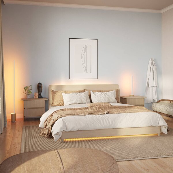 Philips Hue Gradient Signe Oak LED állólámpa, dimmelhető, Világos fa, Nappali / Étkező, Fa, Modern