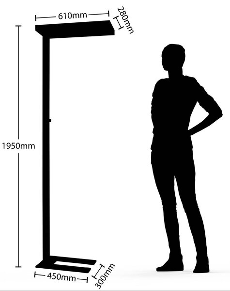Arcchio LED álló világítás Logan Pro, fehér, érzékelővel, dimmelhető, dimmelhető, Fehér / opál, Dolgozószoba / Iroda, Alumínium, Modern