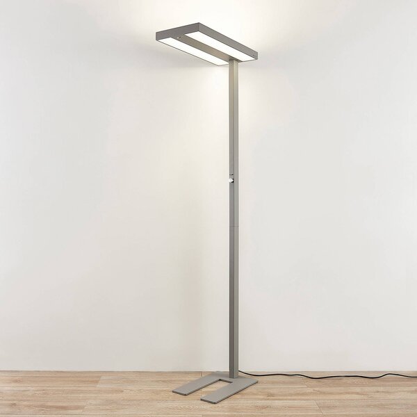 Arcchio LED álló világítás Logan Pro, ezüst, érzékelő, dimmelhető, dimmelhető, Alu / szürke / cink, Dolgozószoba / Iroda, Alumínium, Modern