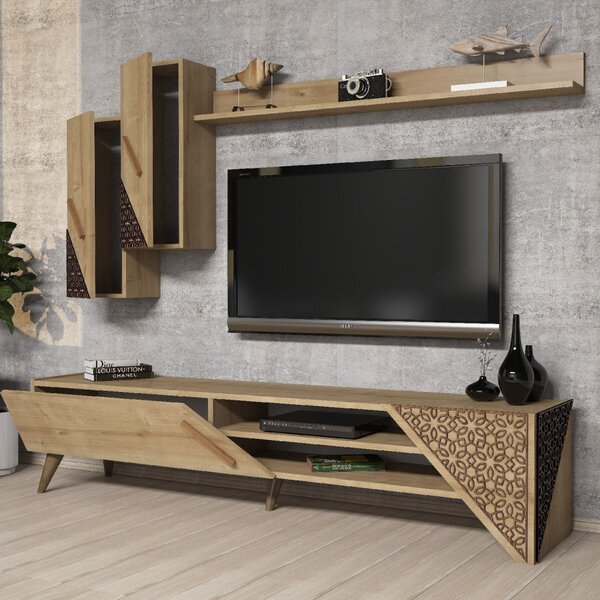Beril TV-állvány, tölgy, 180 cm – TR845HCT3004