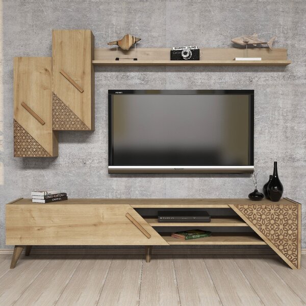 Beril TV-állvány, tölgy, 180 cm – TR845HCT3004
