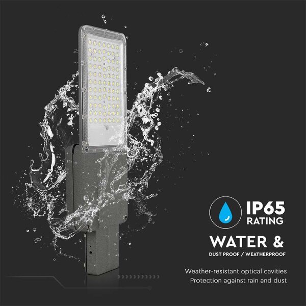 V-TAC Napelemes utcai térvilágító, 2500 Lumen, természetes fehér, Bridgelux SMD LED - SKU 10224