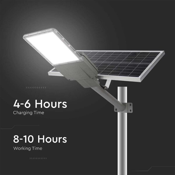 V-TAC Napelemes utcai térvilágító, 2500 Lumen, természetes fehér, Bridgelux SMD LED - SKU 10224