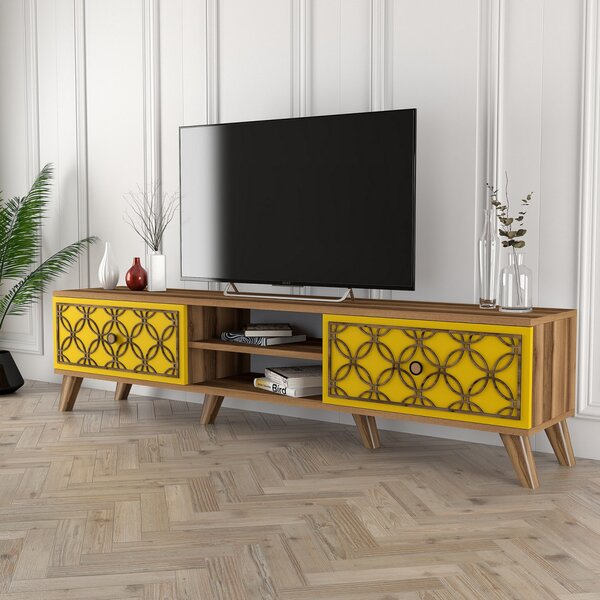Class TV-állvány, dió-sárga, 180 cm – TR845HCT3008
