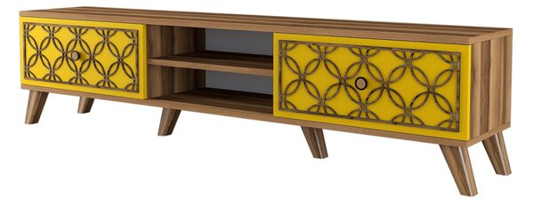 Class TV-állvány, dió-sárga, 180 cm – TR845HCT3008