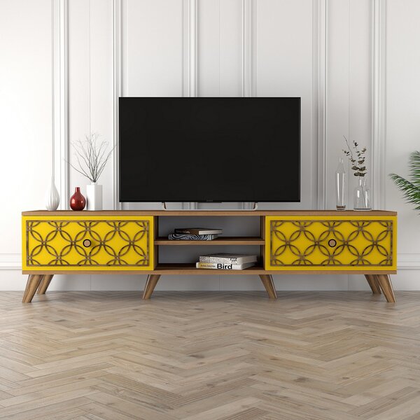 Class TV-állvány, dió-sárga, 180 cm – TR845HCT3008