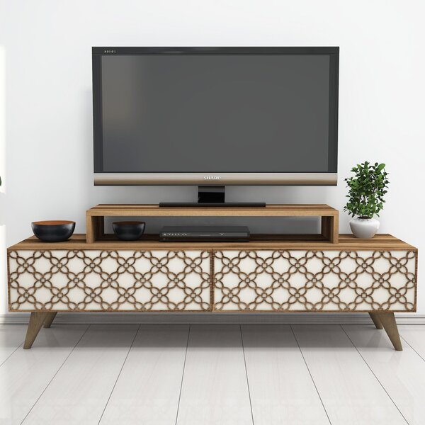 City TV-állvány, dió-krém, 140 cm