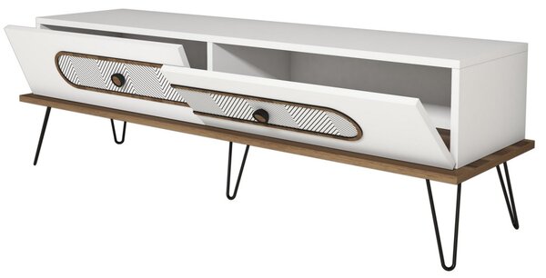 Ekol TV-állvány, fehér, 145 cm