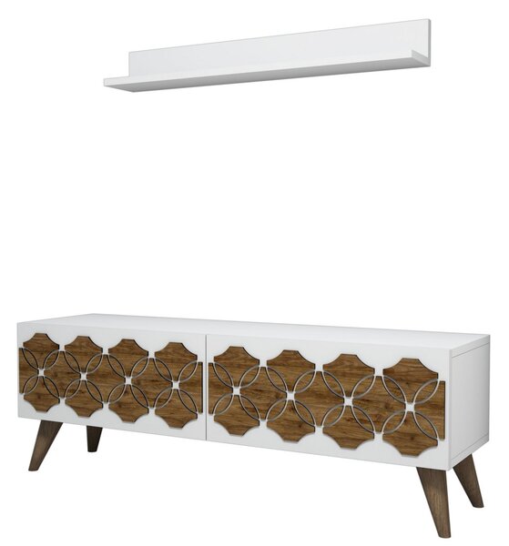 Nisan TV-állvány, fehér, 120 cm