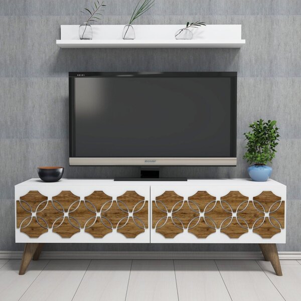Nisan TV-állvány, fehér, 120 cm