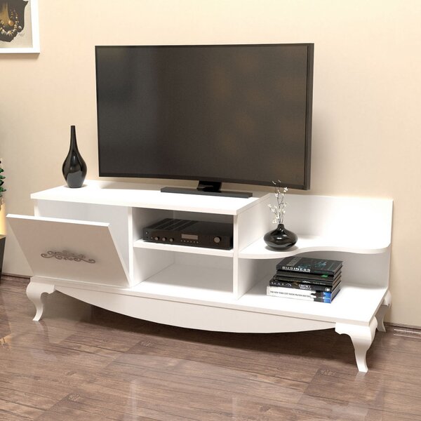 Sultan TV-állvány, fehér, 130 cm