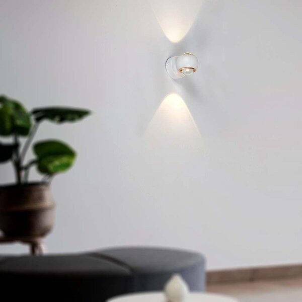 V-TAC fali kétirányú 10W beltéri LED lámpa, fehér házzal, meleg fehér - SKU 23008