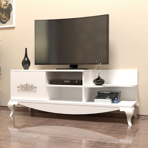 Sultan TV-állvány, fehér, 130 cm