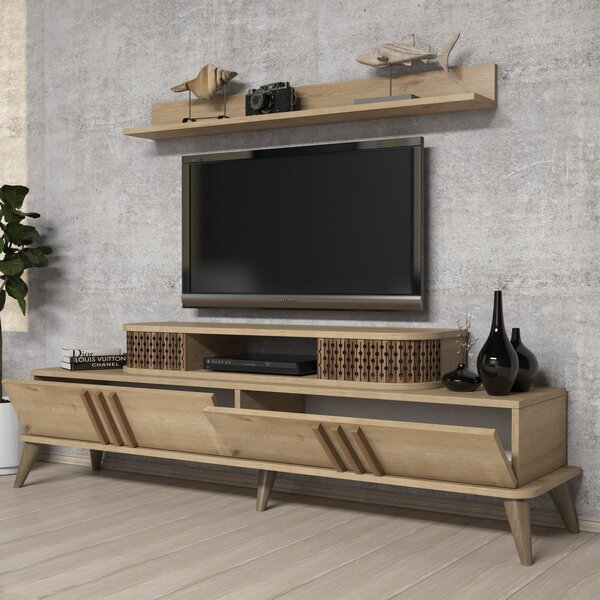 Eylül TV-állvány, tölgy, 168 cm
