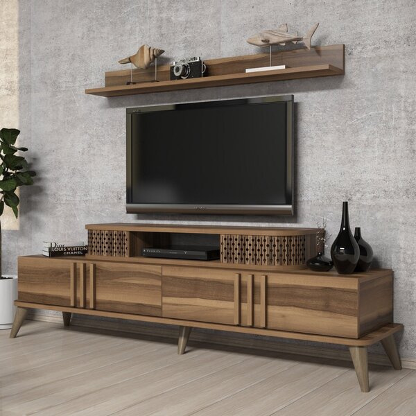 Eylül TV-állvány, dió, 168 cm