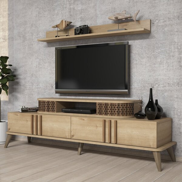 Eylül TV-állvány, tölgy, 168 cm