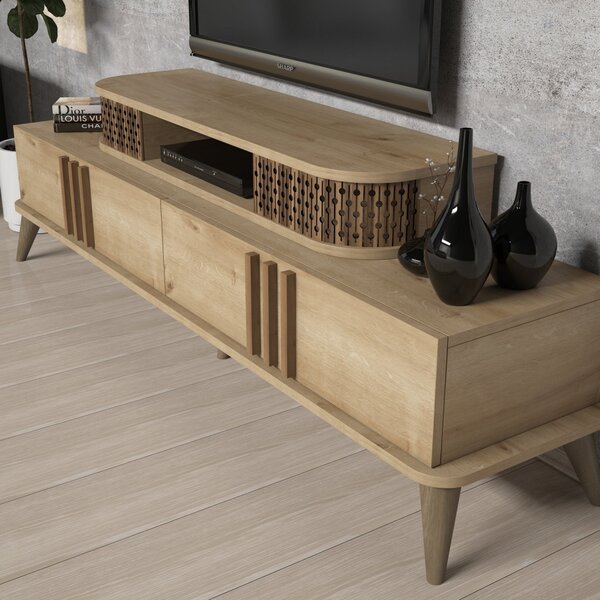 Eylül TV-állvány, tölgy, 168 cm