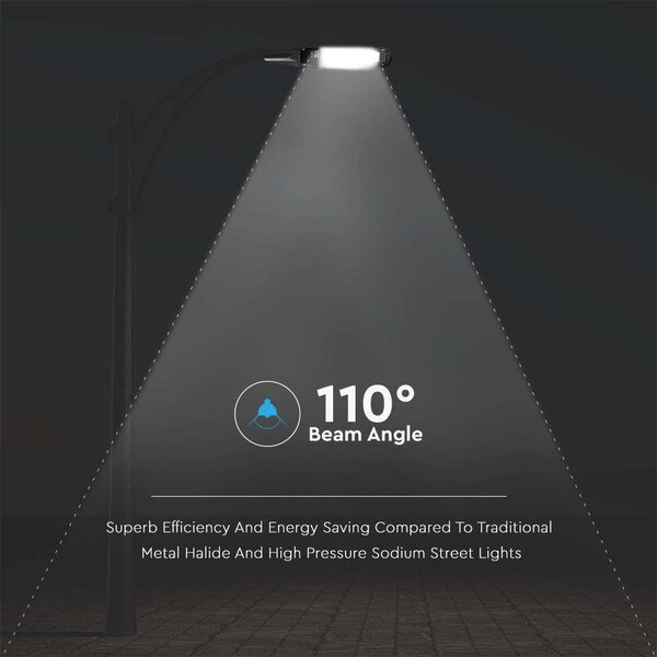 V-TAC utcai LED térvilágító, 30W, természetes fehér, fekete házas - SKU 10206