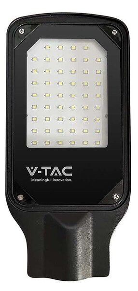 V-TAC utcai LED térvilágító, 30W, természetes fehér, fekete házas - SKU 10206