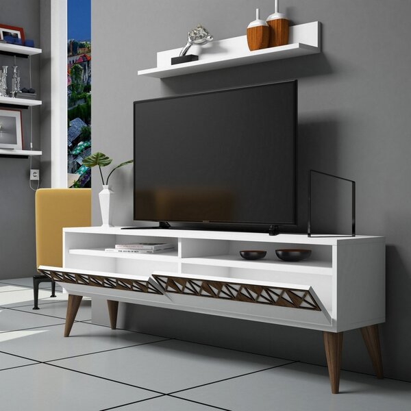 TV-állvány, fehér, 150 cm – TR845HCT3082