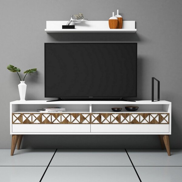 TV-állvány, fehér, 150 cm – TR845HCT3082
