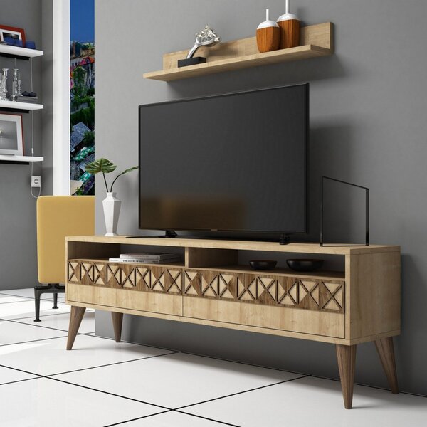 TV-állvány, tölgy, 150 cm