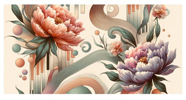 Kép rózsaszín és lila virágok