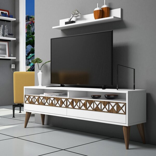 TV-állvány, fehér, 150 cm – TR845HCT3082