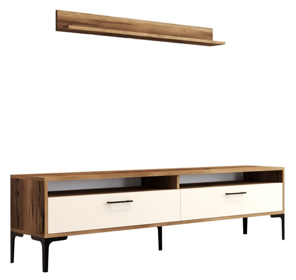 Istanbul TV-állvány, dió-krém, 180 cm – TR845HCT3099