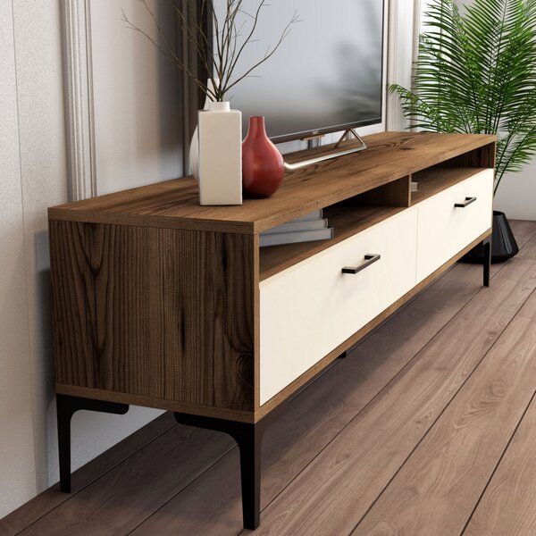 Istanbul TV-állvány, dió-krém, 180 cm – TR845HCT3099