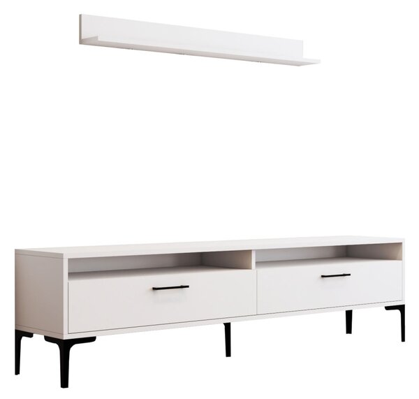 Istanbul TV-állvány, fehér, 180 cm – TR845HCT3102