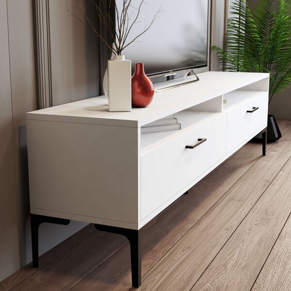Istanbul TV-állvány, fehér, 180 cm – TR845HCT3102